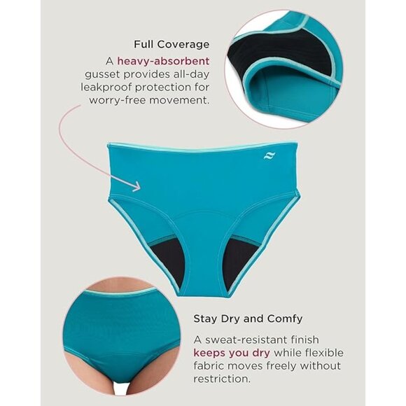 saalt Teen Brief Period Underwear - Leak Proof Menstrual - Full-Coverage Comfort - Picture 4 of 6